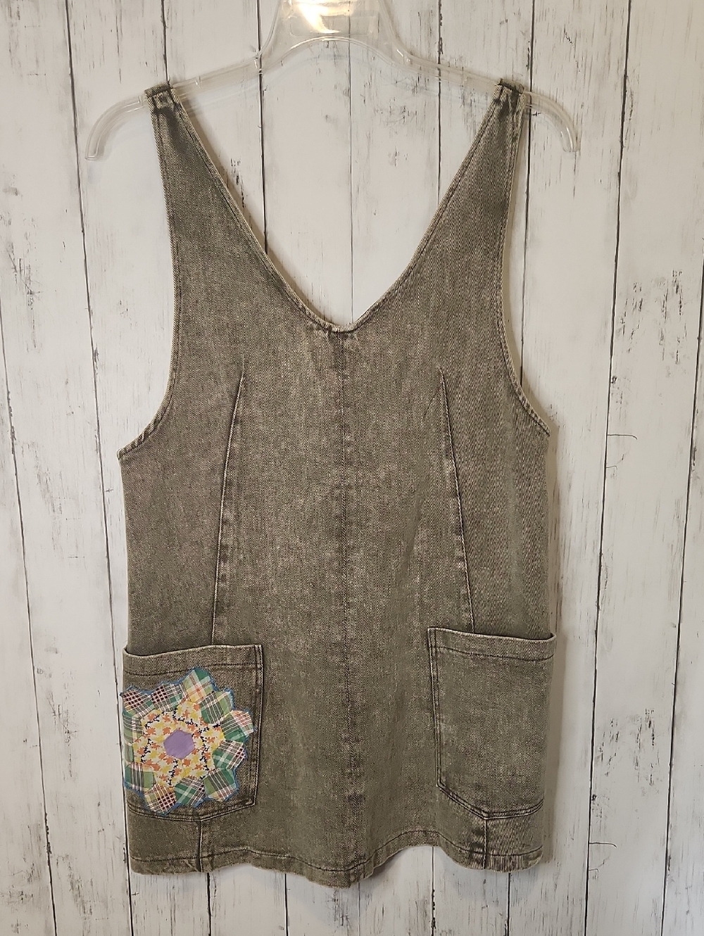 Upcycled Hem & Thread Cotton Tunic Dress Size Large - Picture 2 of 7
